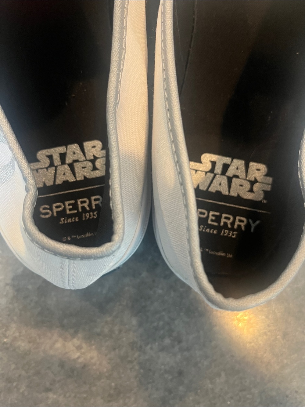 Sperry Gold & White C-3PO and R2-D2 Slip-On Loafers - Picture 4 of 10